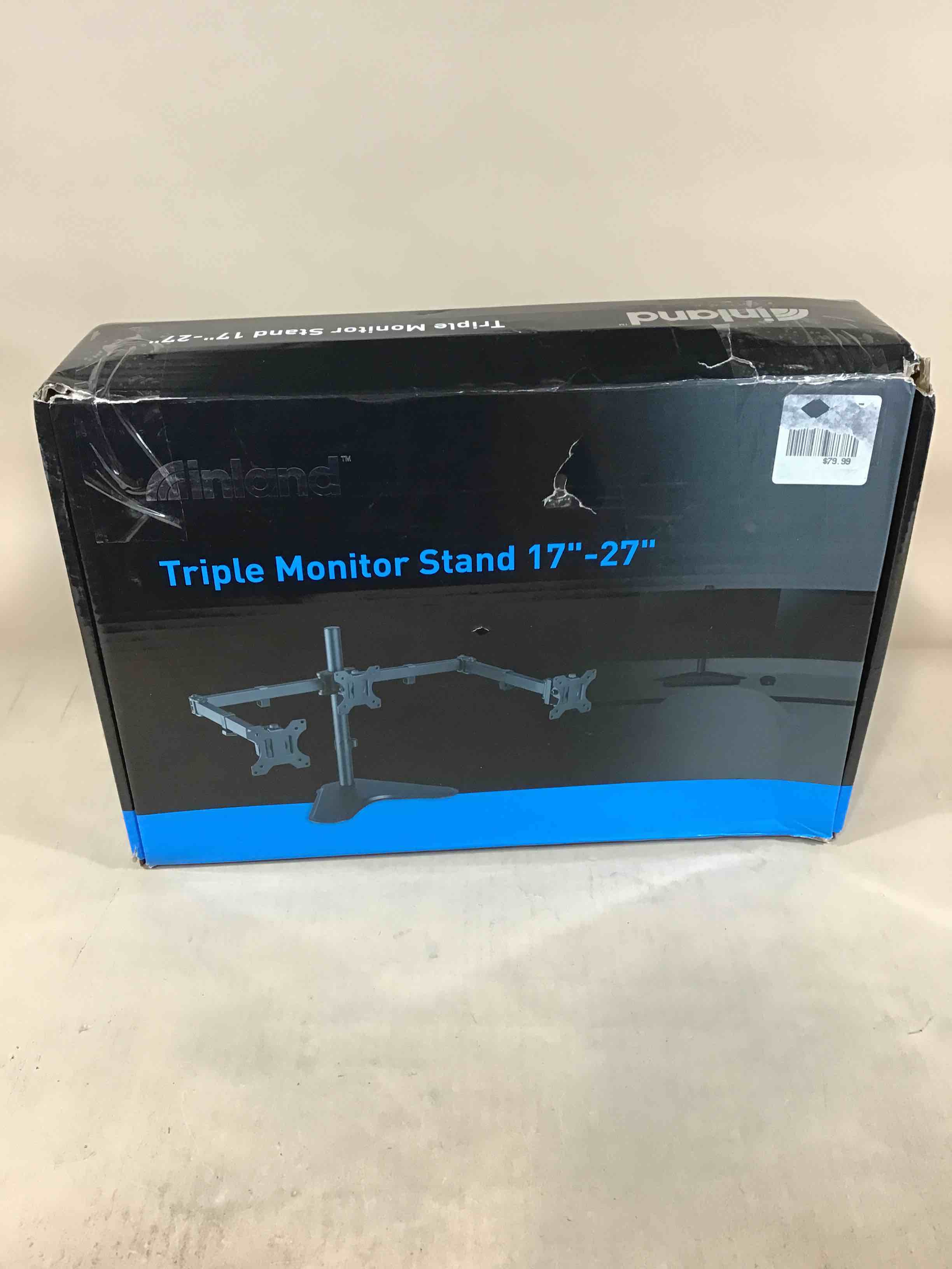 inland Triple Monitor Stand 17”-27” 