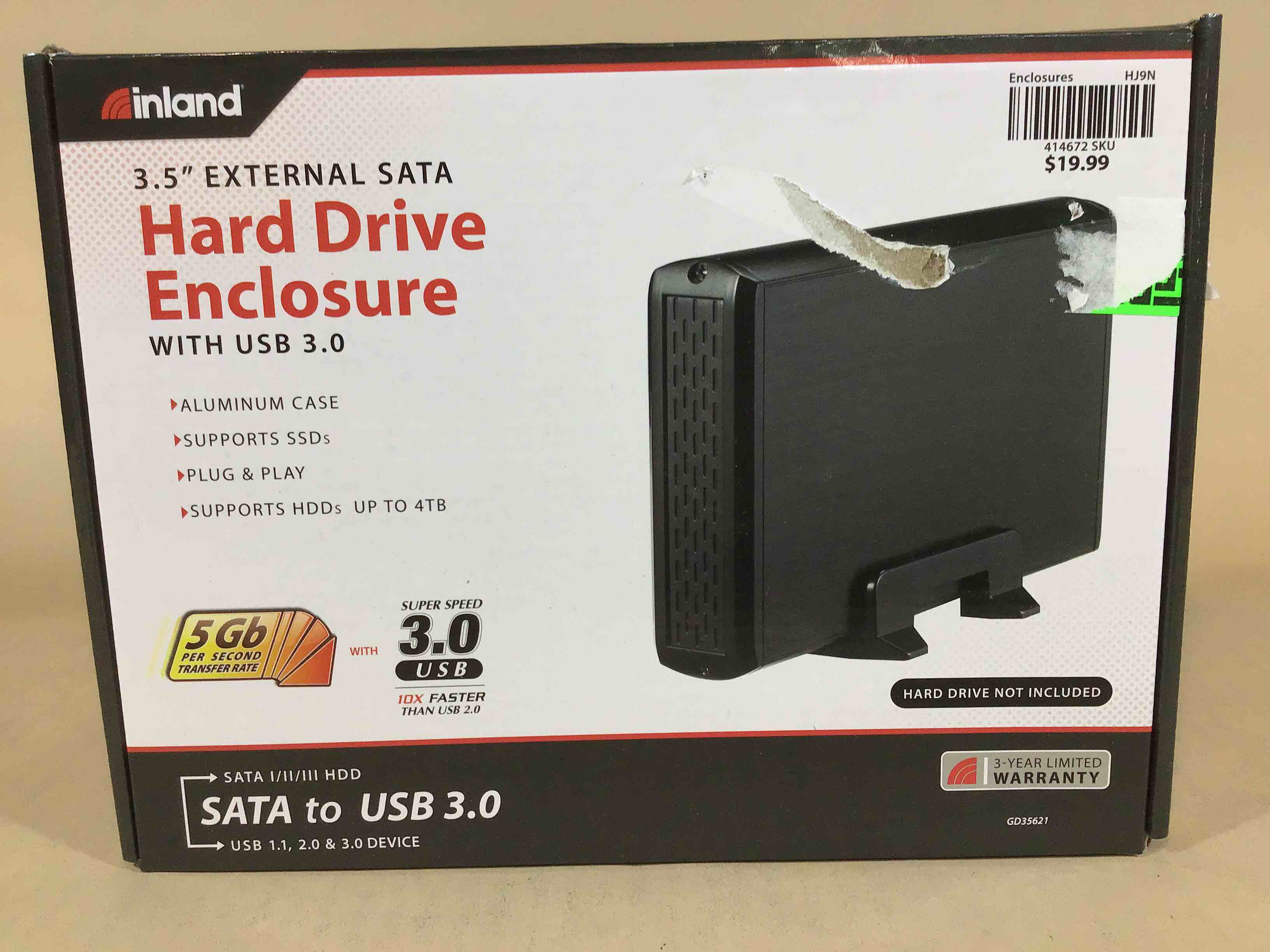 Inland Hard Drive Enclosure 