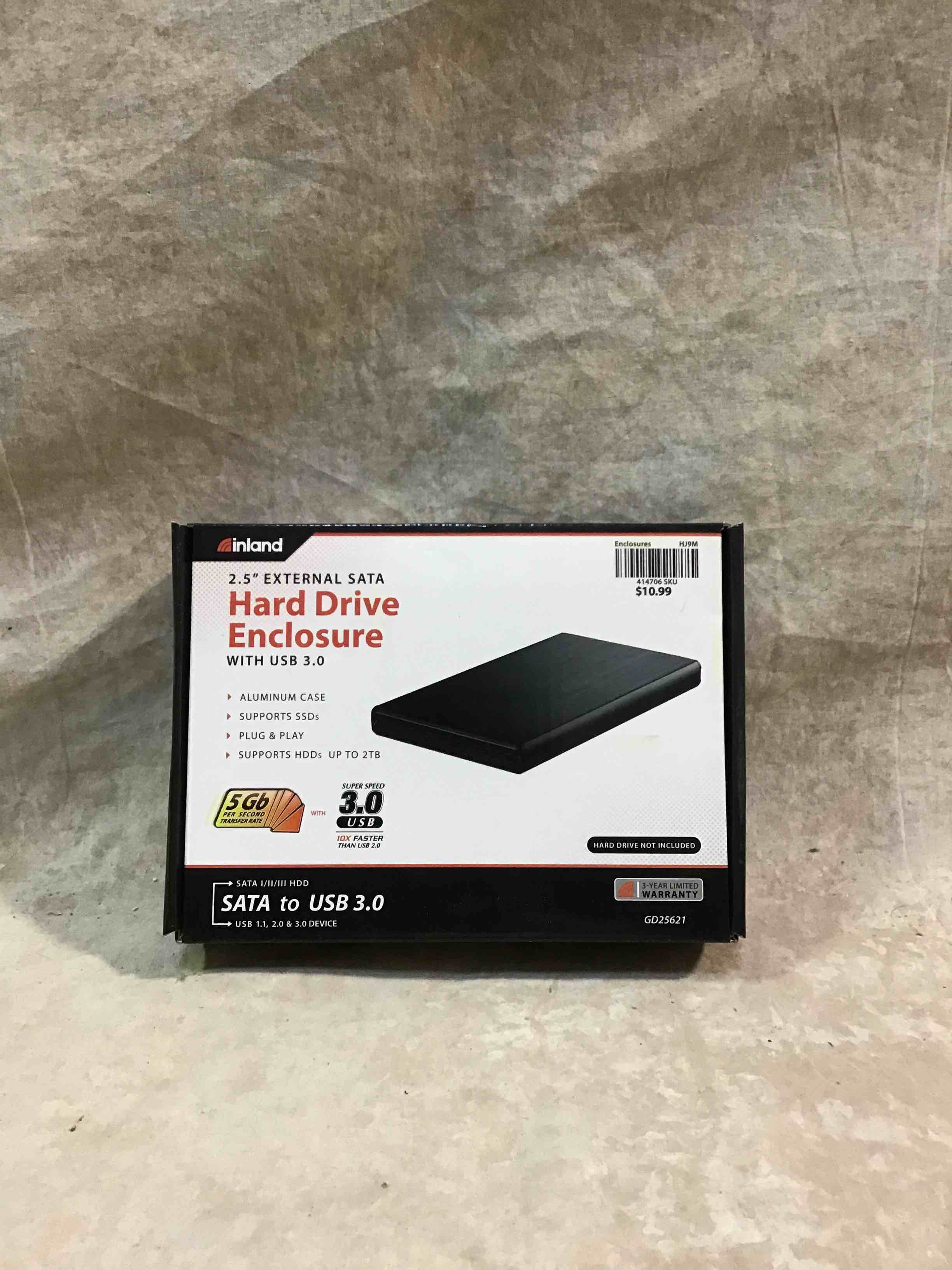 Inland 2.5 External Hard Drive Enclosure