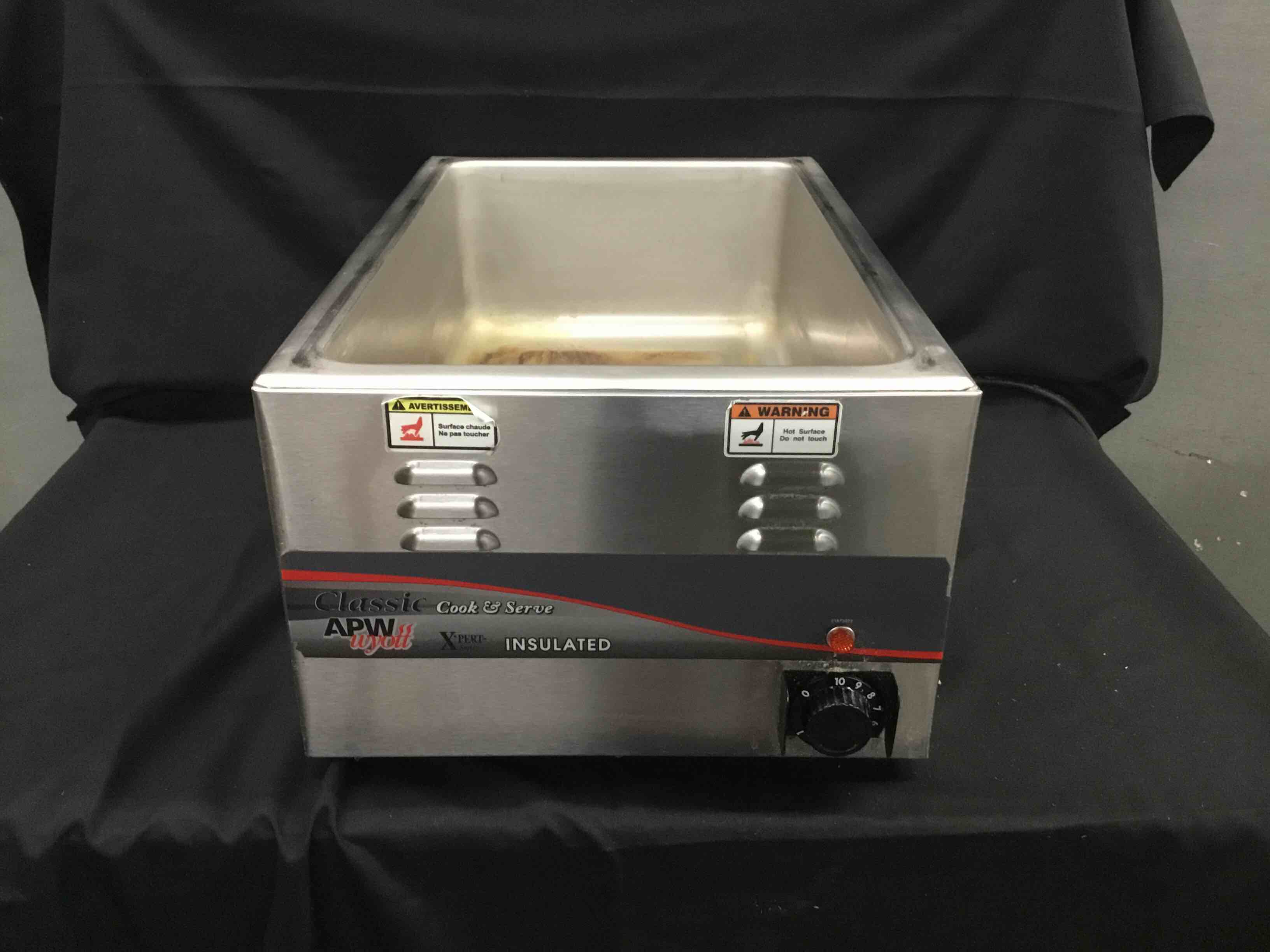 APW Wyott Full Size Stainless Steel Countertop Food Warmer 