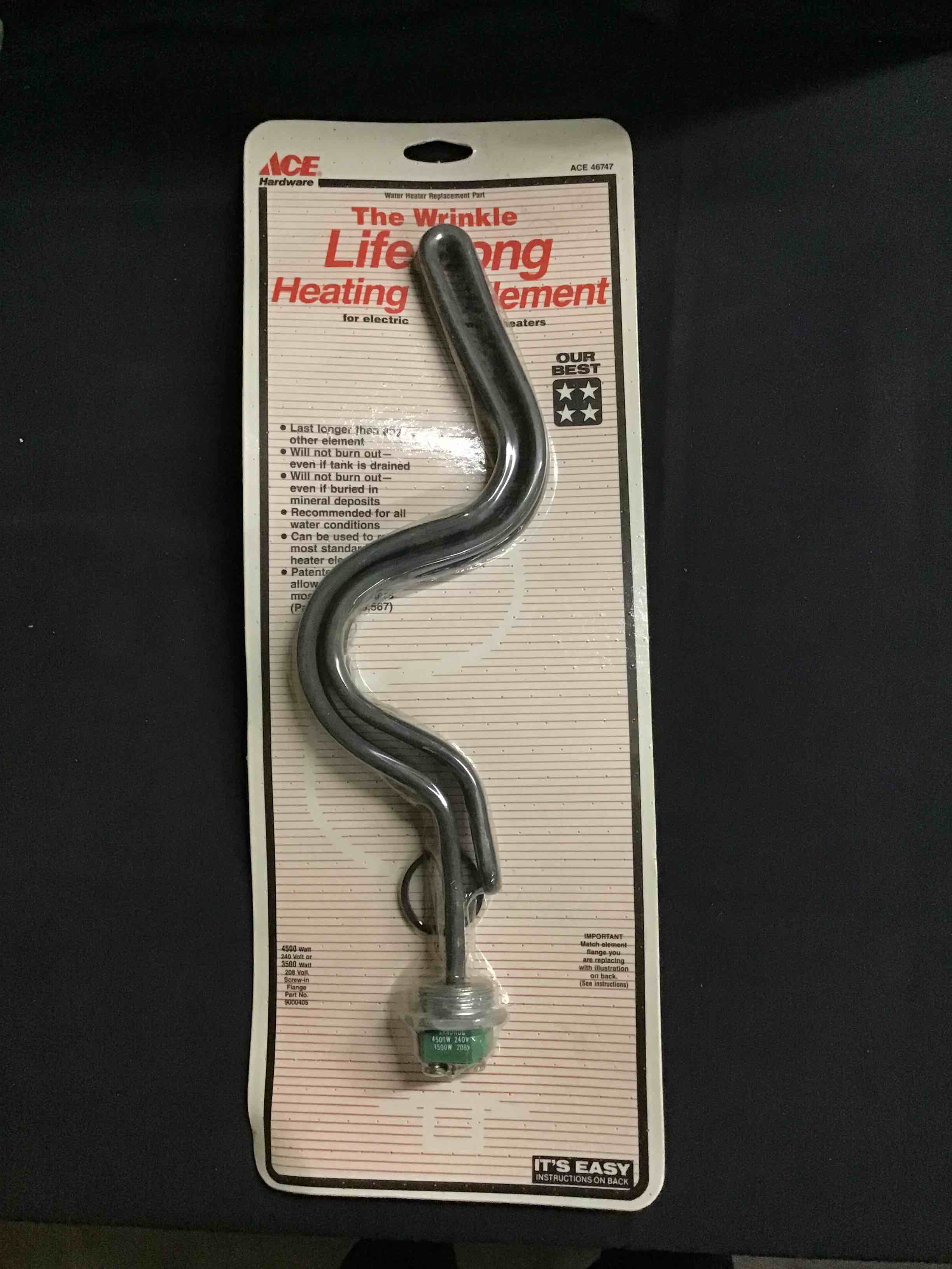 Ace Hardware The Wrinkle Lifelong Heating Element for Electric Water Heaters