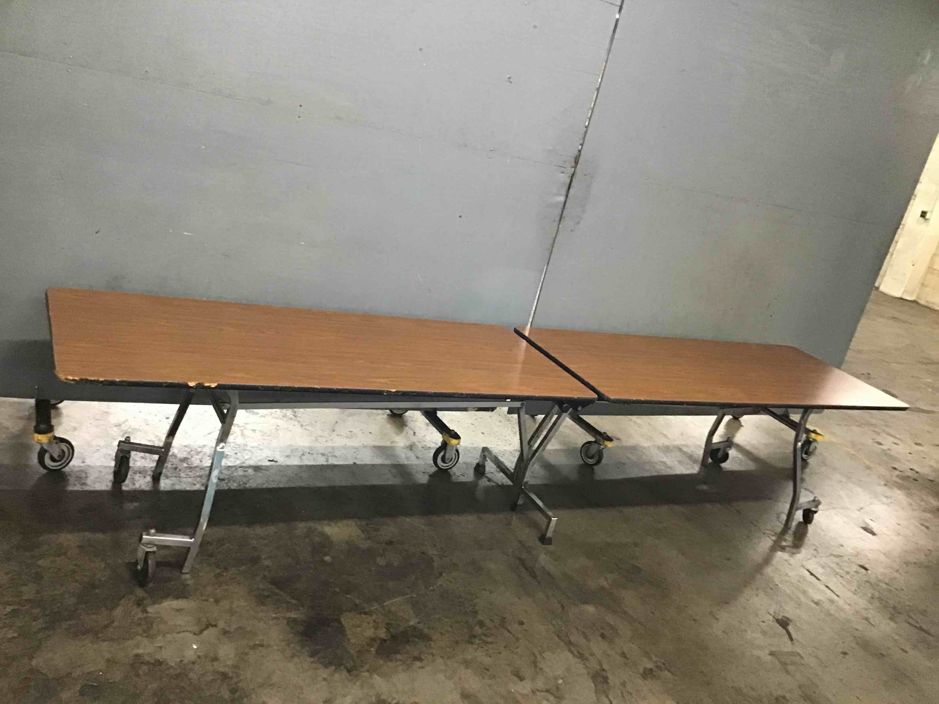 Cafeteria Mobile Folding Rectangular Table
