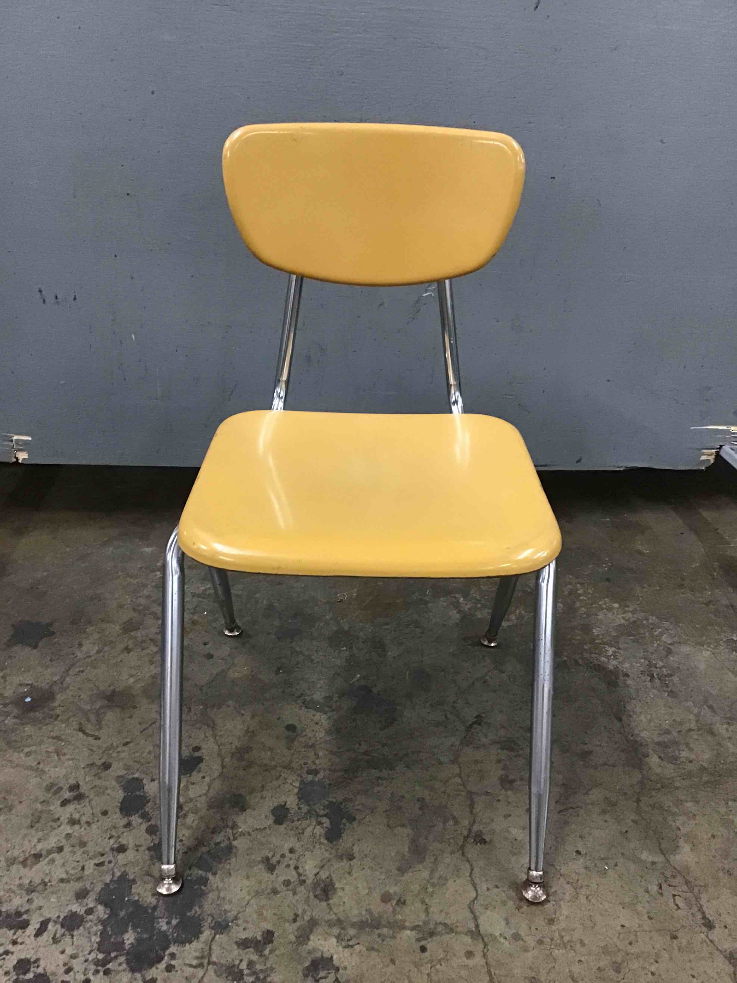 18 inch Hard Plastic Mustard Yellow Chair