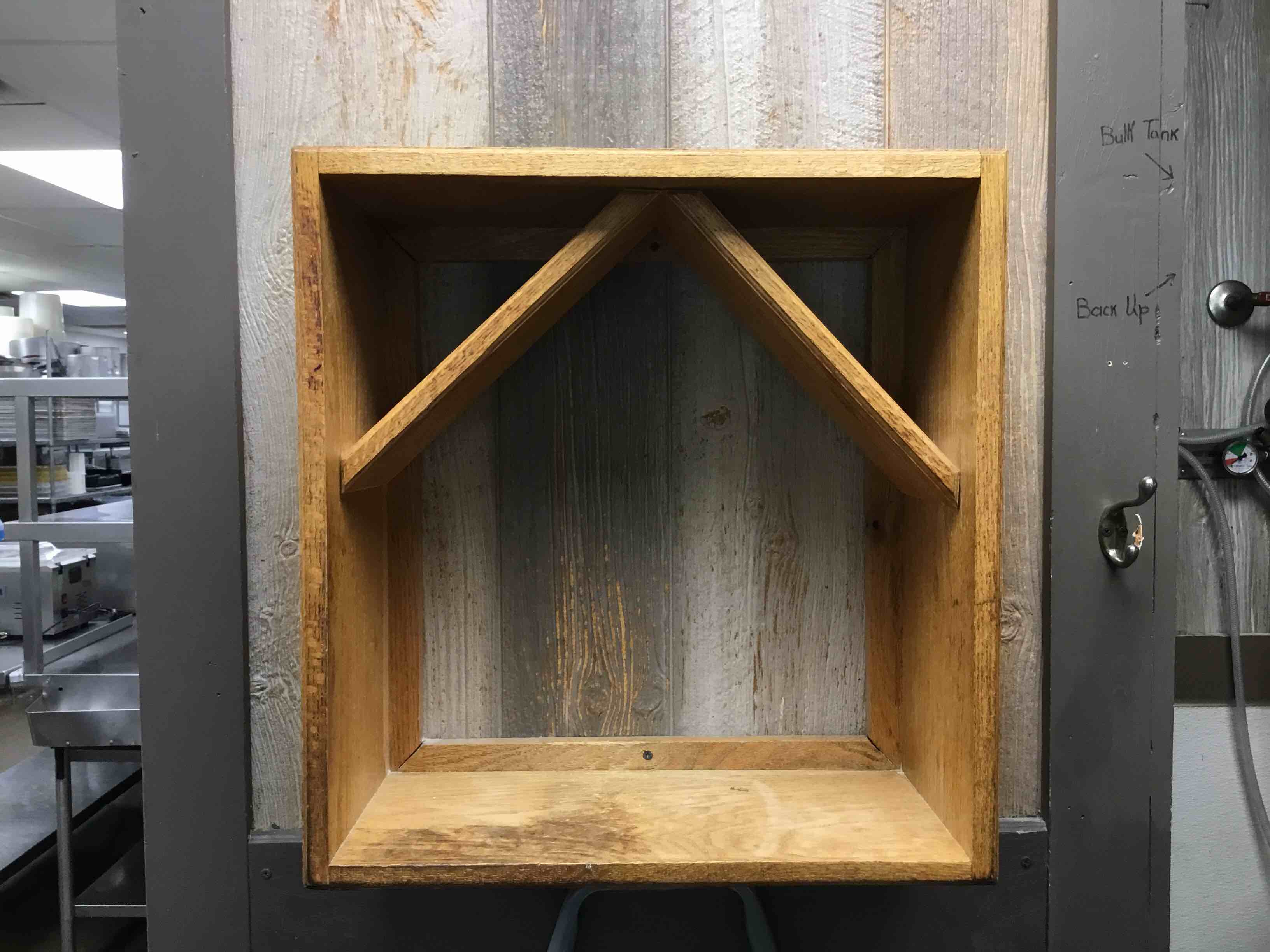 21 Inch Wall Mount Wood Menu Holder 