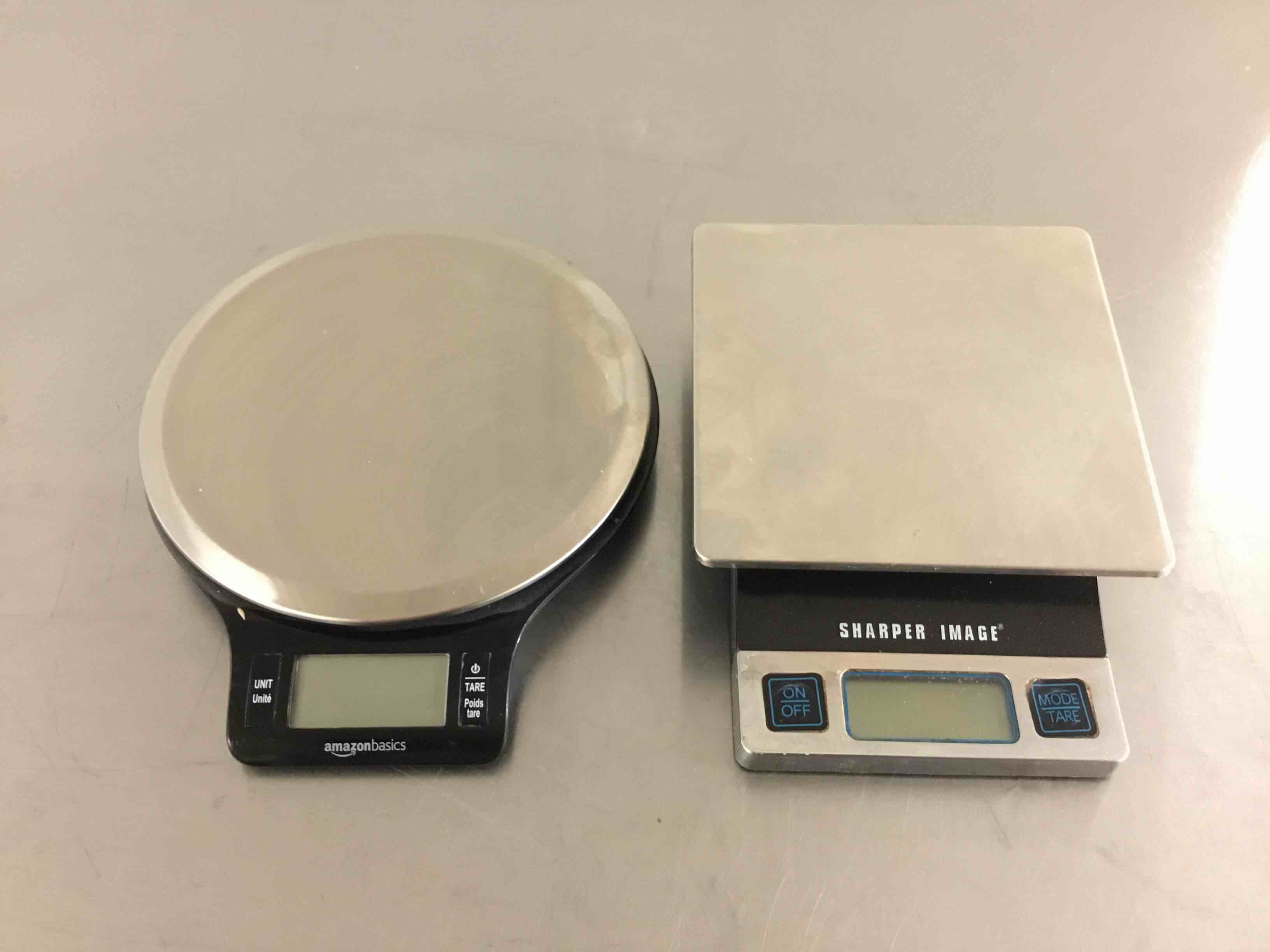 Sharper Image And AmazonBasics Electronic Kitchen Scales 