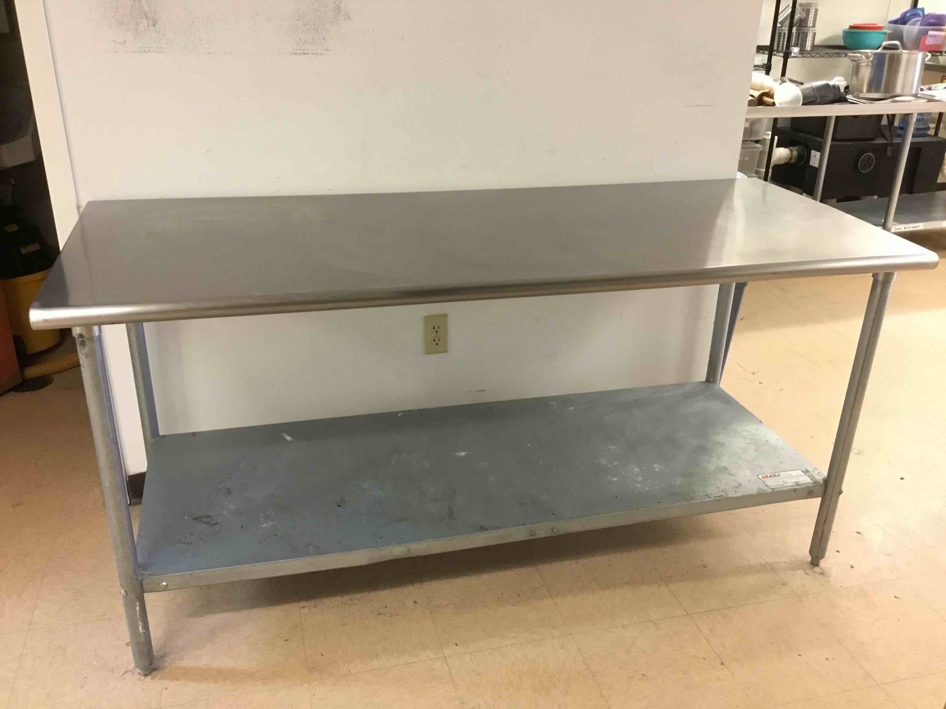 Eagle 72 Inch Stainless Steel Table With Under Shelf 