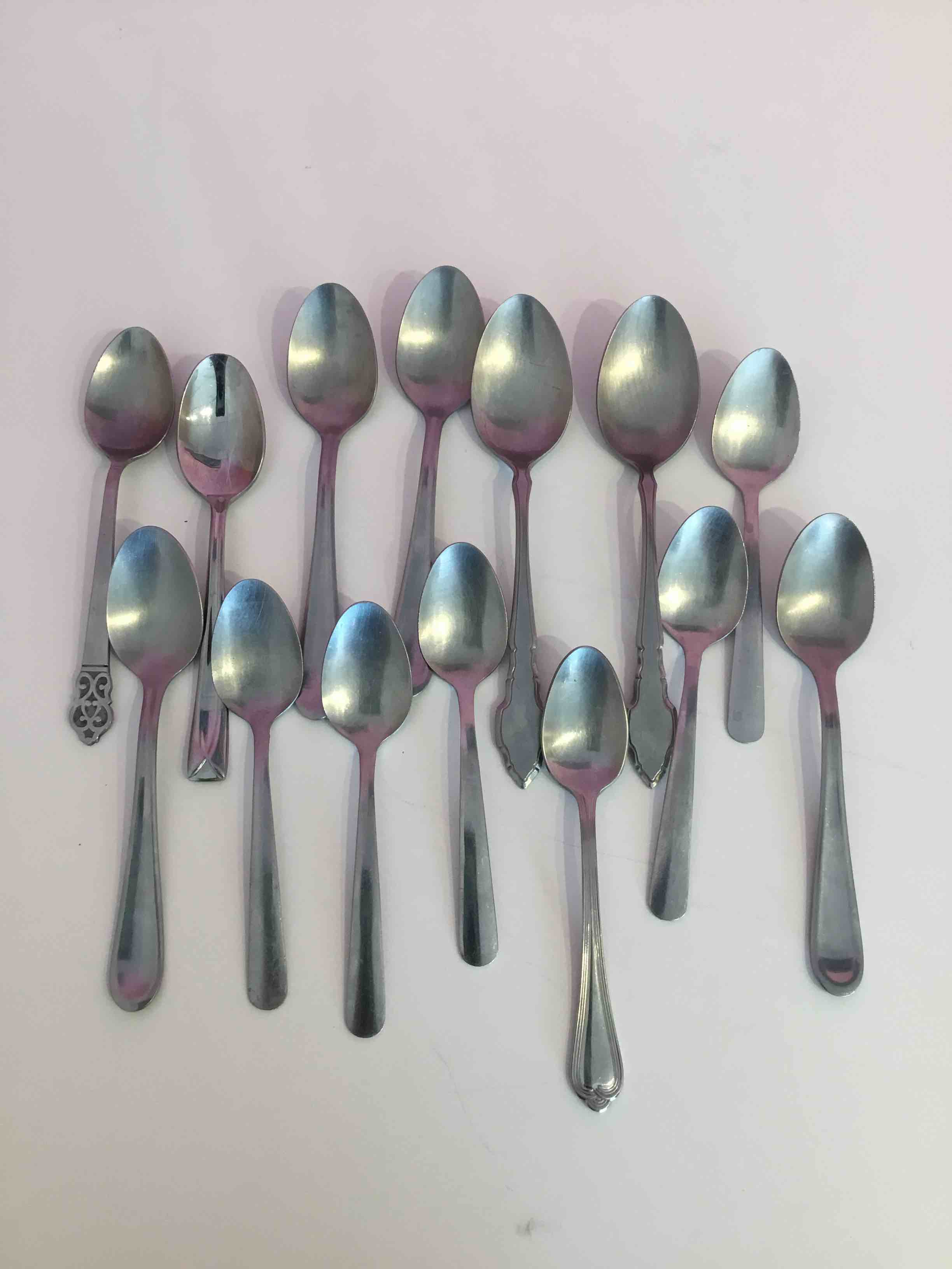 Stainless Steel Spoons, Various Styles And Sizes