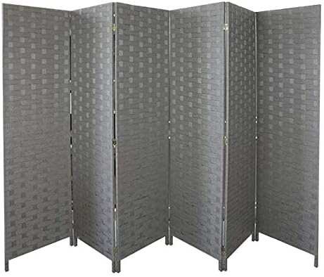 Wood mesh woven design 6 panel -