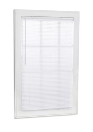 Project Source Light Filtering 1-in Slat Width 23-in x 42-in Cordless White Vinyl Light Filtering Mini-blinds