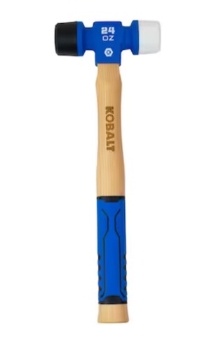 Kobalt 24-oz Smooth Face Rubber Head Wood Rubber Mallet