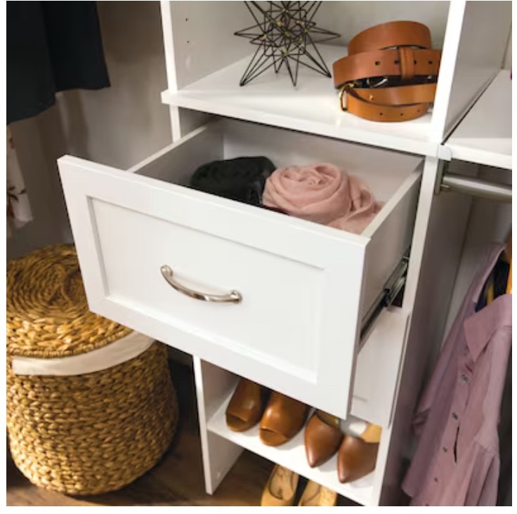 ClosetMaid BrightWood 16-in x 10-in x 13-in White Drawer Unit