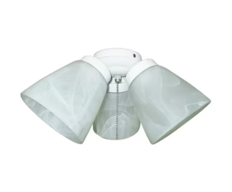 Harbor Breeze 11-in 3-Light White LED Ceiling Fan Light Kit