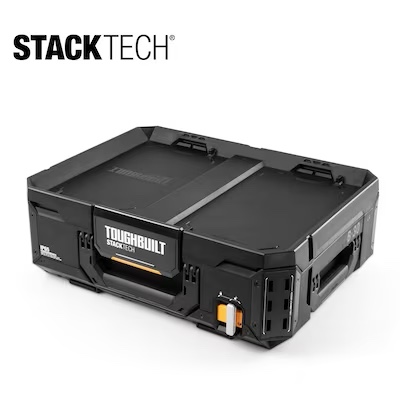TOUGHBUILT STACKTECH 21-in Black Plastic/Metal Tool Box