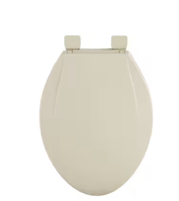American Standard MightyTuff Plastic Bone Elongated Soft Close Toilet Seat