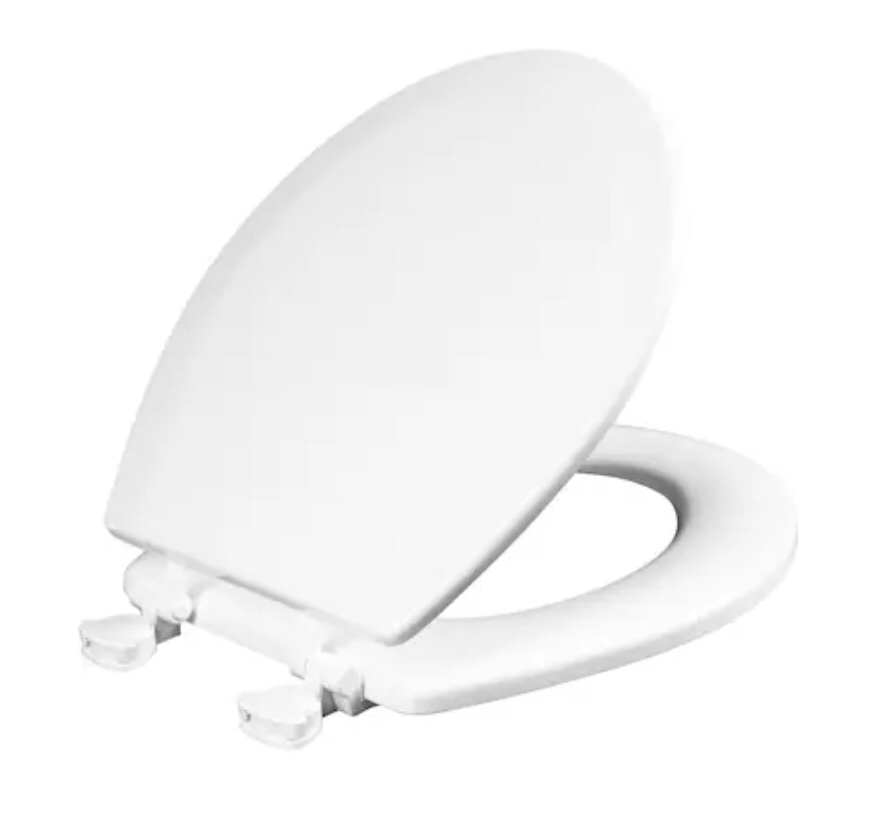 Mansfield Wood White Round Toilet Seat