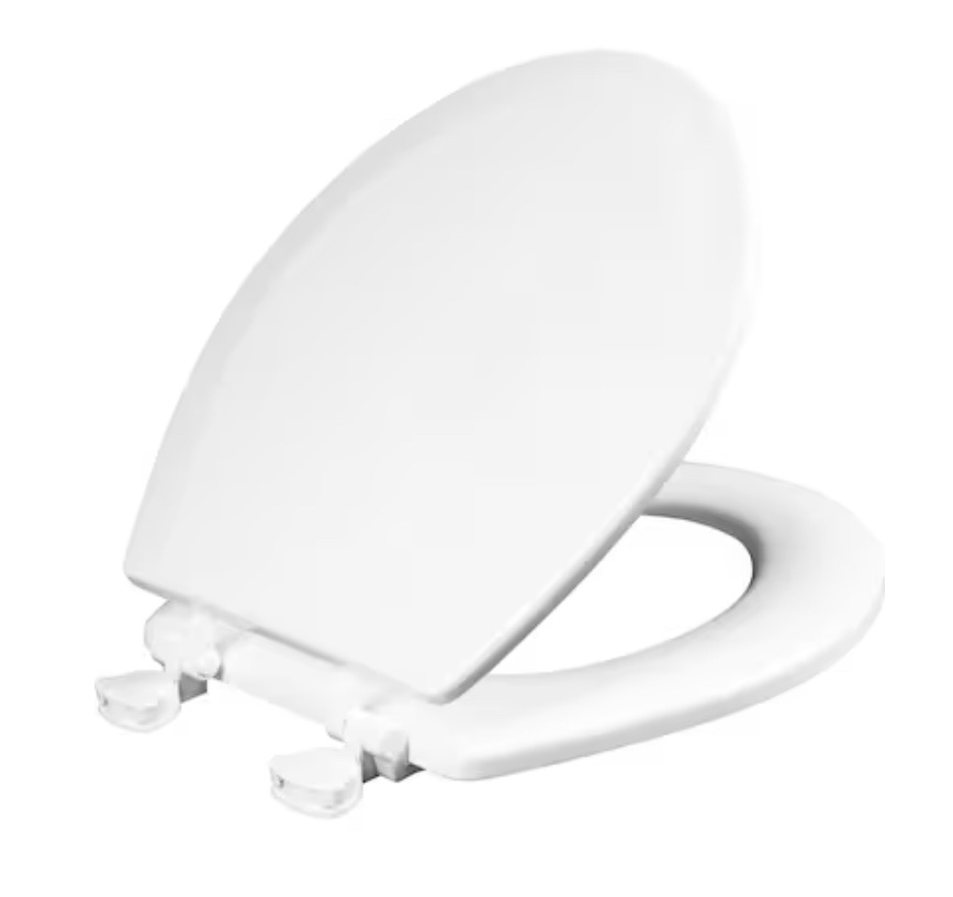 Mansfield Wood White Round Toilet Seat