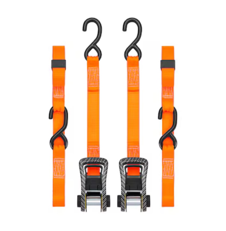 SmartStraps 1-1/4-in x 10-ft Ratchet Tie Down 2-Pack 1000-lb