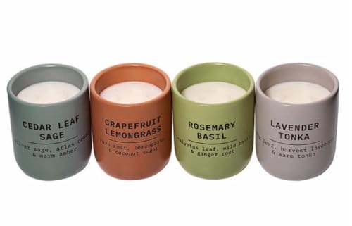 Bellevue Luxury Candles |10 Oz Soy Blend Candles | 4-Pack | Fragances Formulated with Essential Oils | Candles Poured in USA