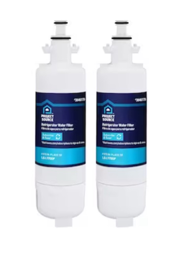 Project Source Twist-in Refrigerator Water Filter L-3-2 Fits LG LT700P 2-Pack
