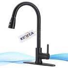 Ksticca Kitchen-Faucets, Pull Down Kitchen Faucet Sprayer High Arc, Stainless Steel Oil Bronze Commercial Modern Single Hole Rv Kitchen