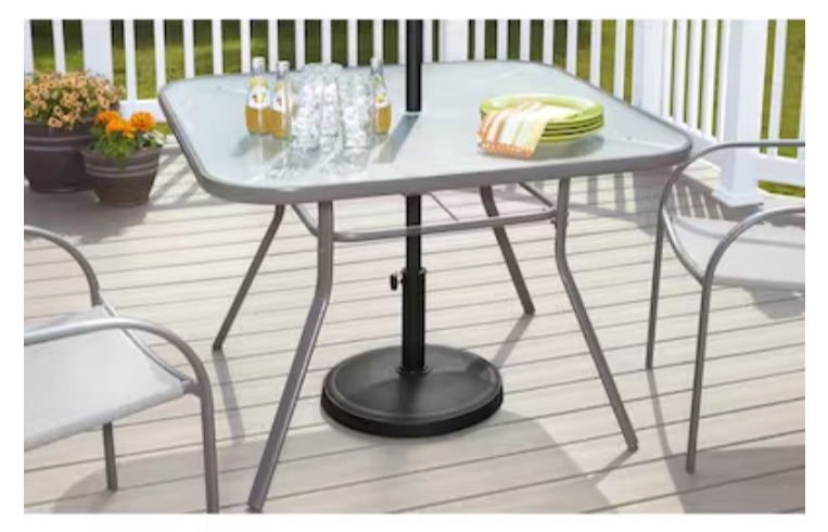 Style Selections Umbrella base Black Patio Umbrella Base