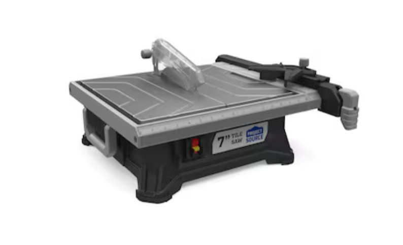 Project Source 4.8-Amp 7-in-Blade Corded Wet Tabletop Tile Saw