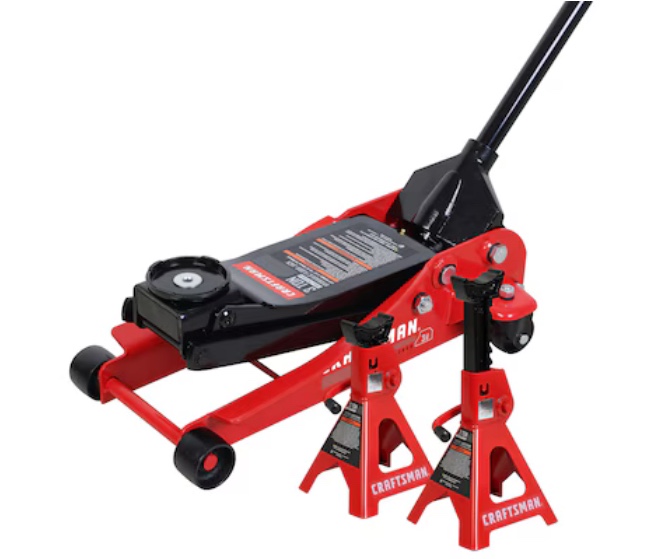 CRAFTSMAN Red 3-Ton Steel Hydraulic Jack Kit