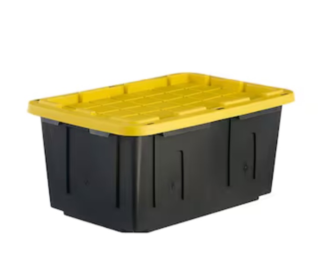 Project Source Commander Large 27-Gallon s (108-Quart) Black Heavy Duty Tote with Standard Snap Lid