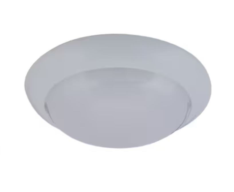 Project Source 1-Light 13-in Matte White LED Flush Mount Light