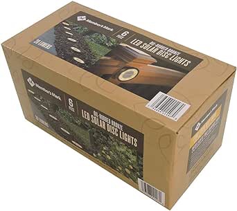 Member's Mark 6 Piece LED Solar Disc Lights - Oil-Rubbed Bronze