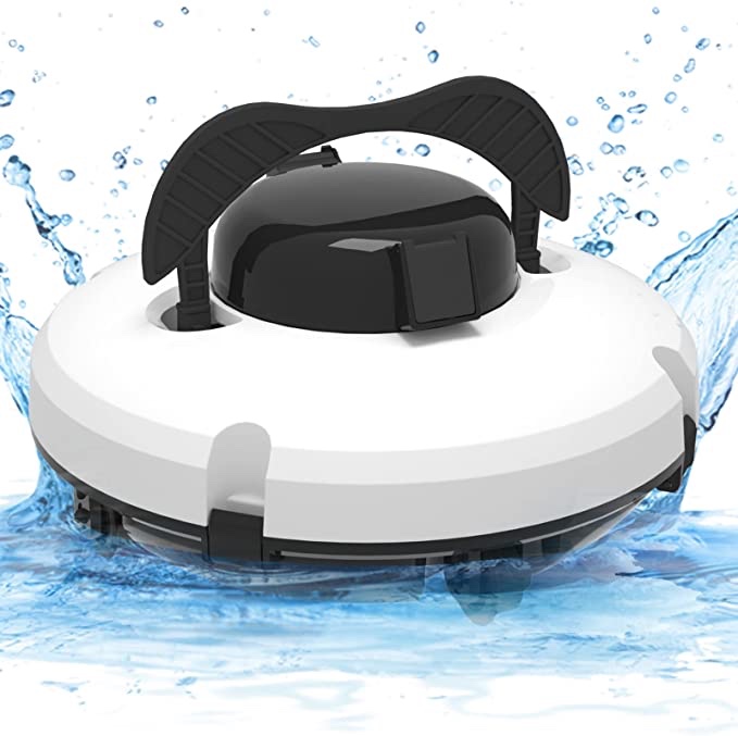 (2022 Upgrade) Cordless Robotic Pool Cleaner, Automatic Pool Vacuum with Dual-Drive Motors Auto-Dock In Ground Pool Cleaner Vacuum, Pool Vacuum for Above Ground Pool Up to 600 Sq.Ft (Lasts 120 Mins)