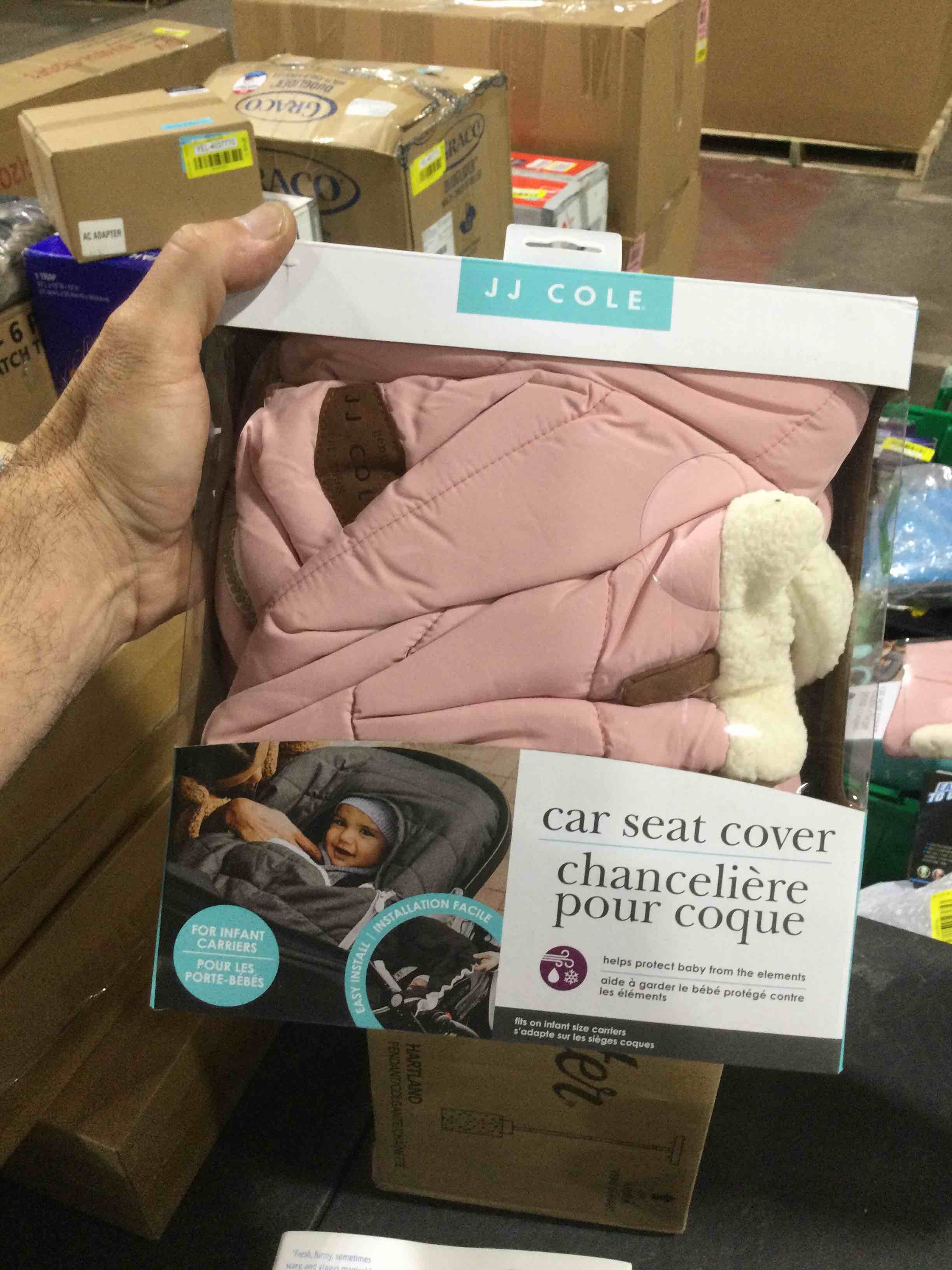 JJ Cole Car Seat Cover pink color