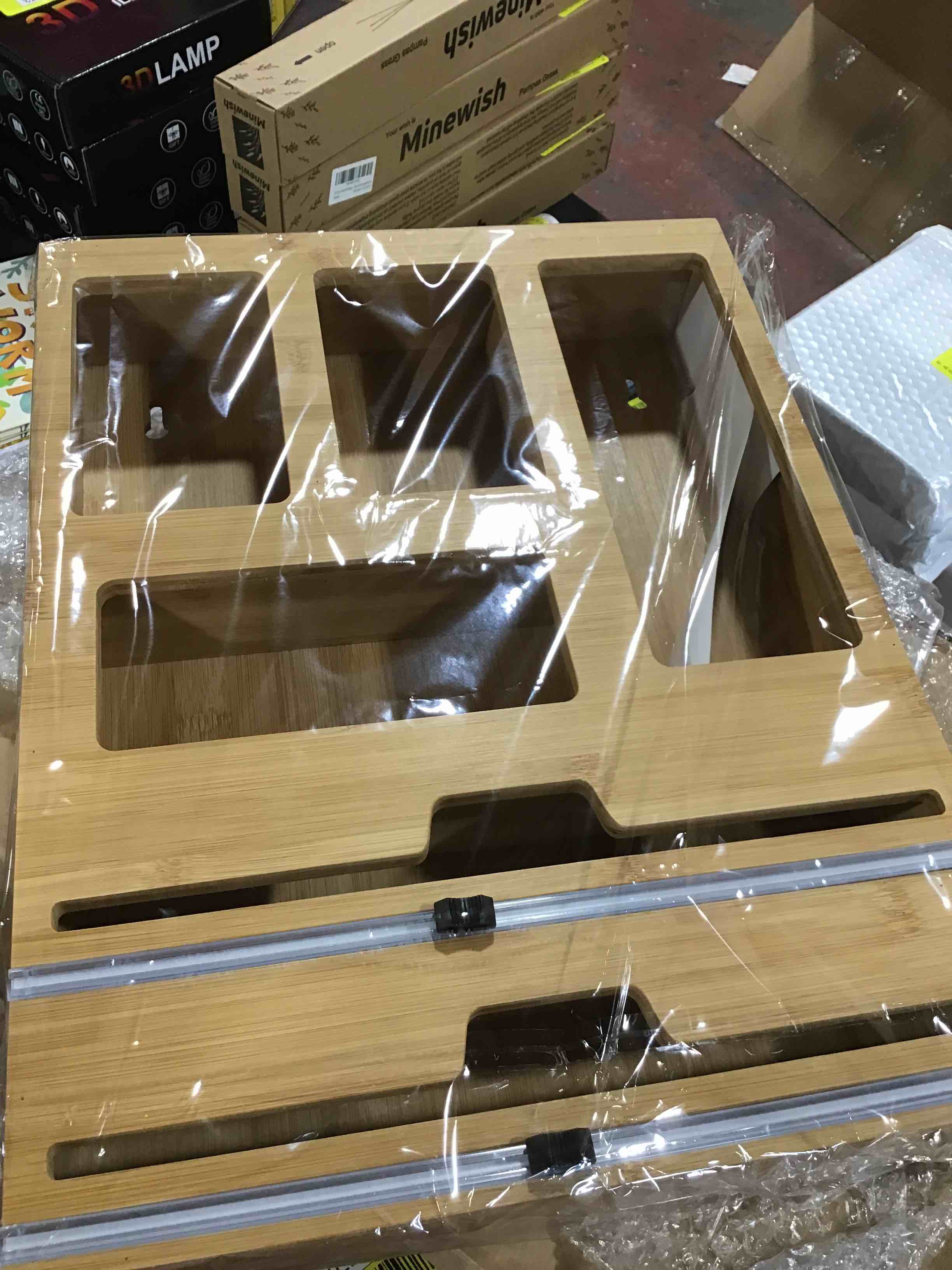 Bamboo kitchen organizer, or shelf 