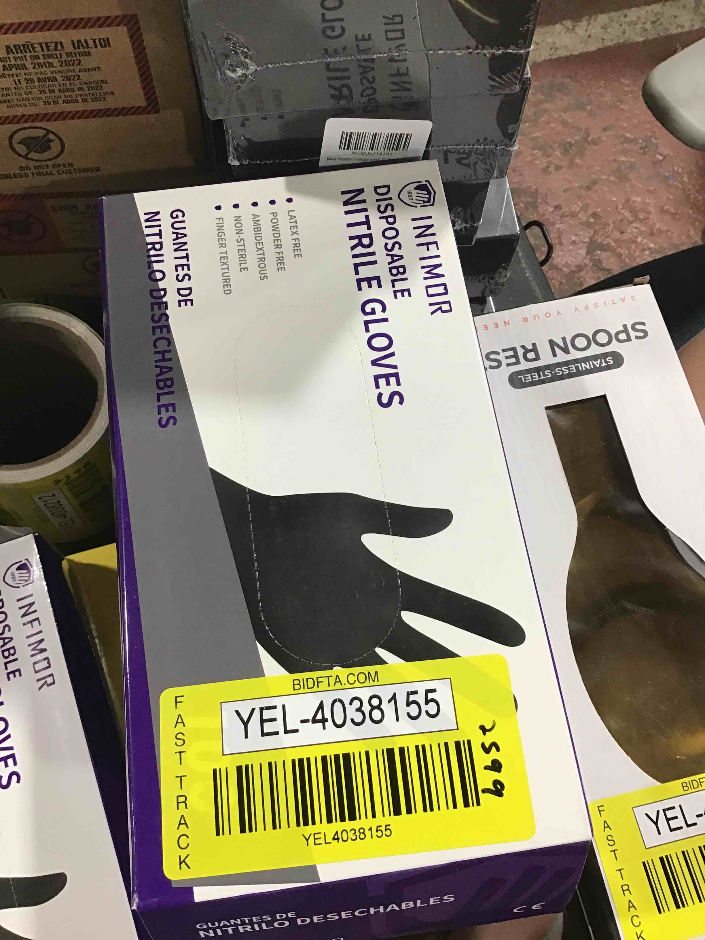 Disposable nitrile gloves, large INFIMOR brand 