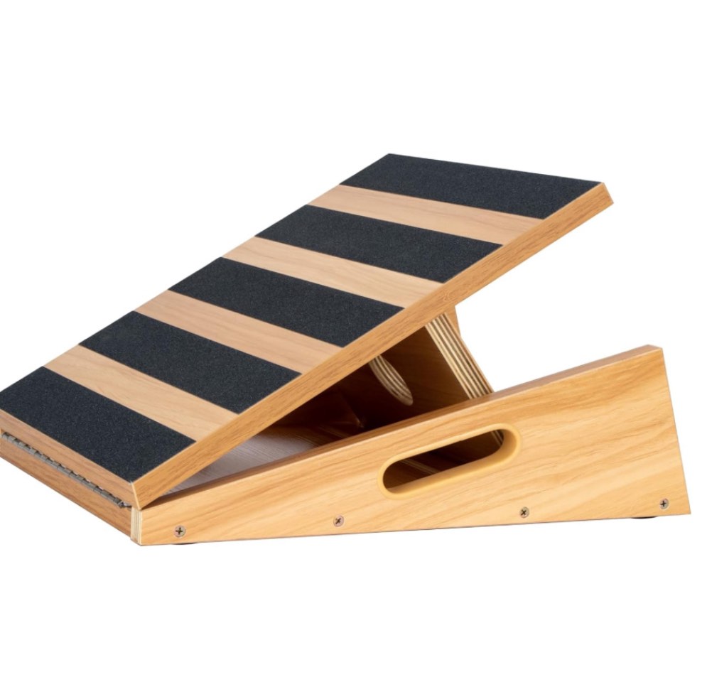 StrongTek Professional Wooden Slant Board, Adjustable Incline Board and Calf Stretcher, Stretch Board - Extra Side-Handle Design for Portability Extra-Large