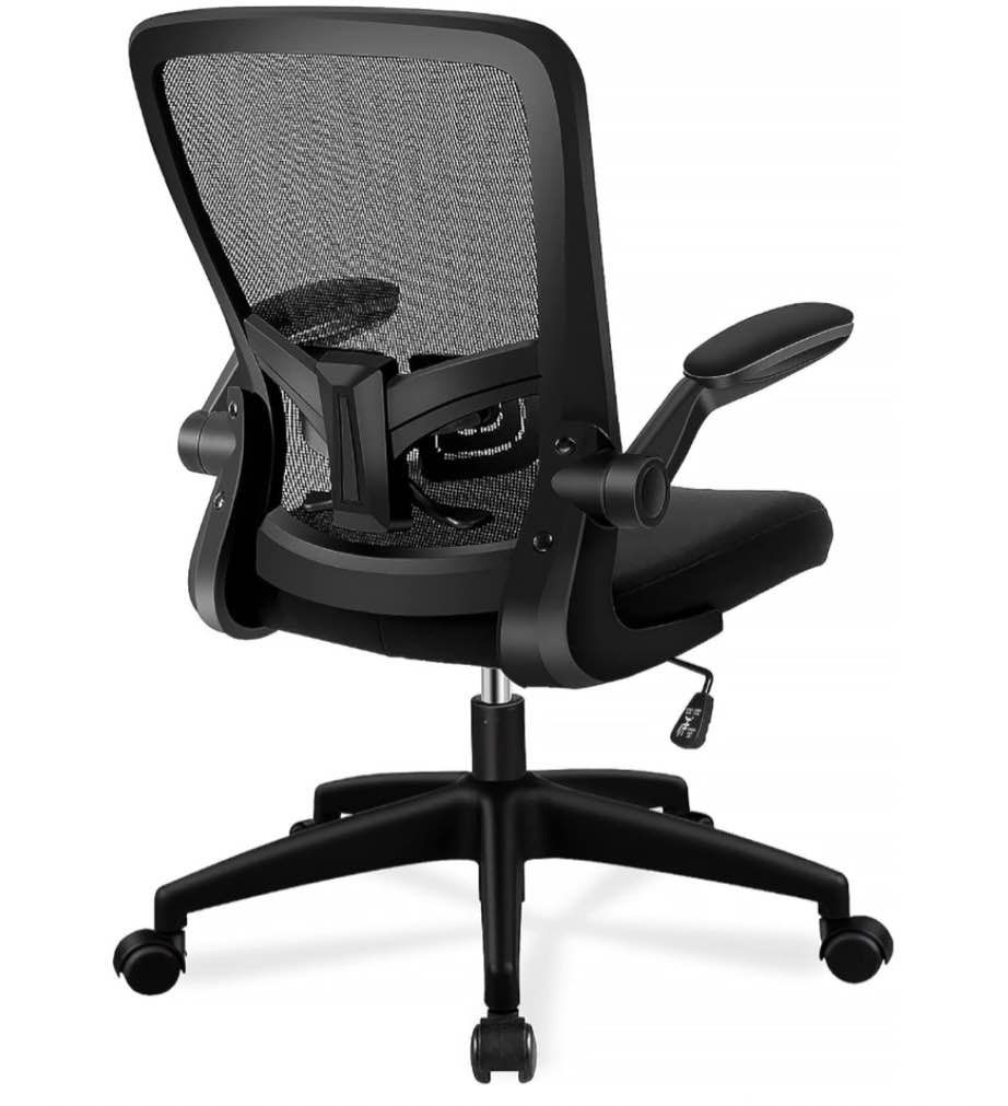 Office Chair, FelixKing Ergonomic Desk Chair Breathable Mesh Chair with Adjustable High Back Lumbar Support Flip-up Armrests, Executive Rolling Swivel Comfy Task Computer Chair for Home Office (Black)