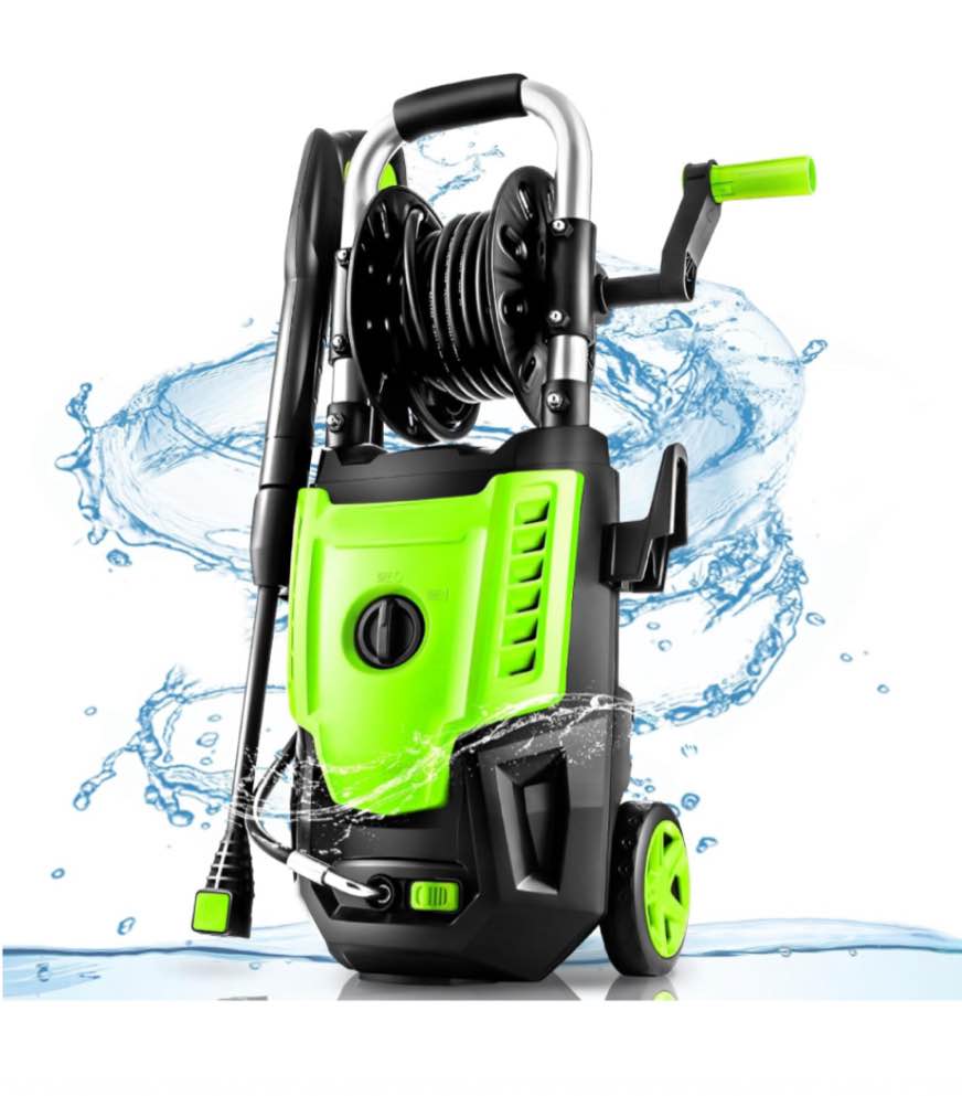 PowRyte Electric Pressure Washer, Foam Cannon, 4 Different Pressure Tips, Power Washer, 3800 PSI 2.4 GPM