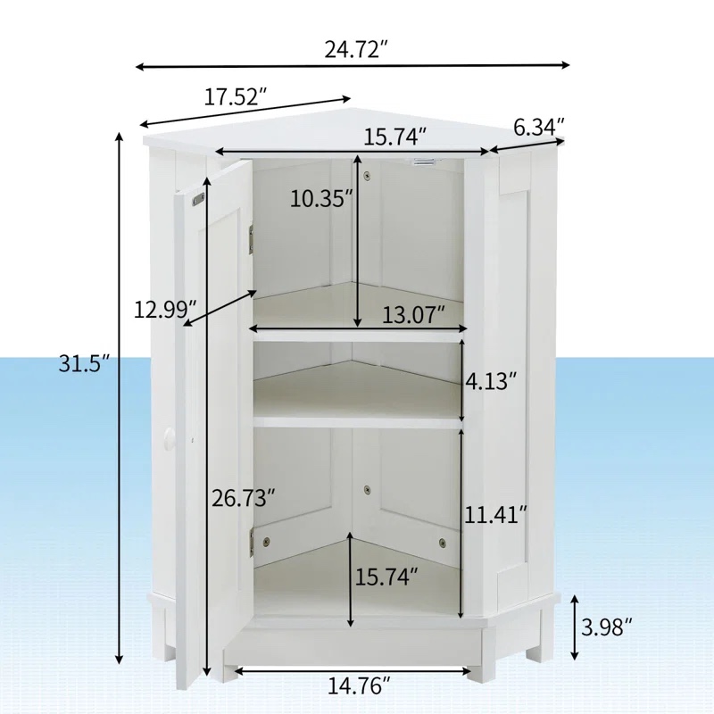 31.5'''' Tall 1 - Door Corner Accent Cabinet,Bathroom Cabinet Bedroom Cabinet Living Room Cabinet