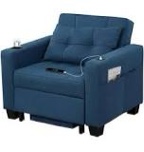 sofa chair royal blue with usb port 