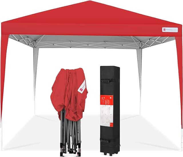10x10 Foot Pop Up Gazebo Canopy Red