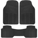 3 Piece Heavy Duty Floor Mat Set Black