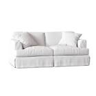 Amari Round Arm Standard Loveseat 60” White