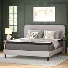 Flash Furniture Capri Comfortable Sleep Hybrid Pocket Spring Mattress | King Size Mattress in a Box Grey