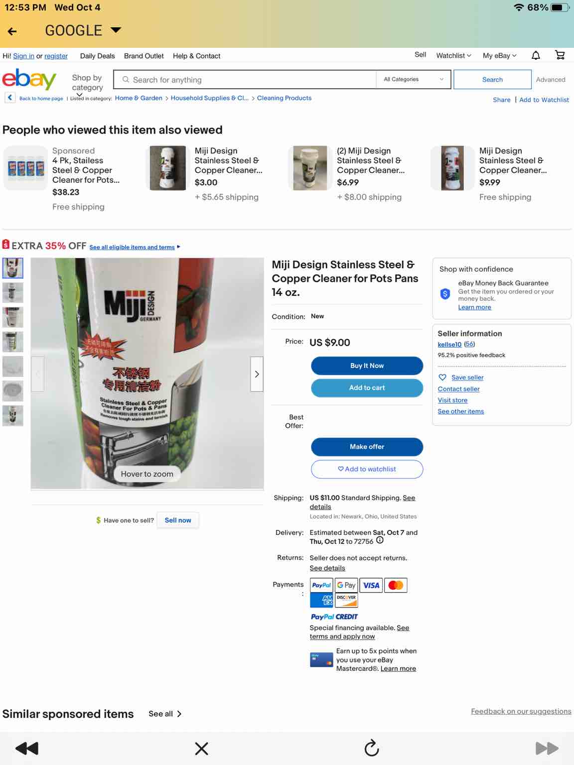 Miji Stainless Steel and Copper Cleaner