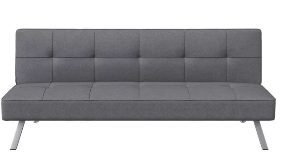Serta Chelsea Modern Futon, Charcoal Gray, SC-CRYS3LU2012