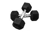 15lb Rubber Encased Hex Dumbbell Set of 2