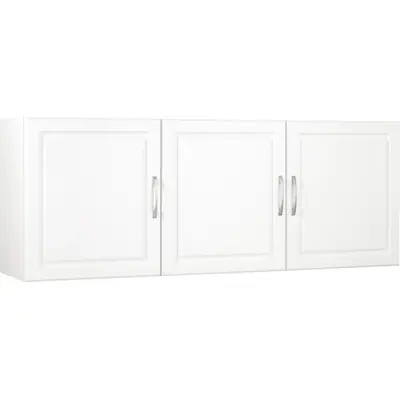 Kendall Composite Wood Wall-mounted Garage Cabinet in White (54-in W x 20.31-in H x 12.43-in D)