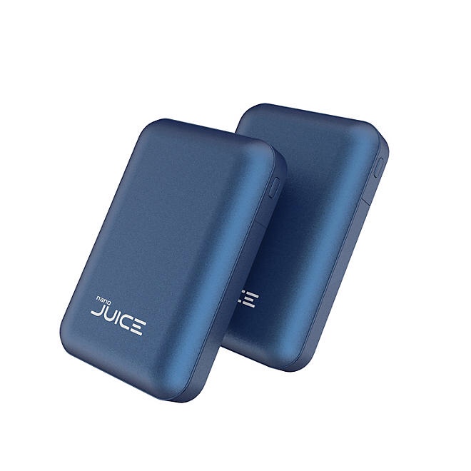 Tech Squared 157643 Nano Juice 10K mAh Portable Charger  Black (2pk)