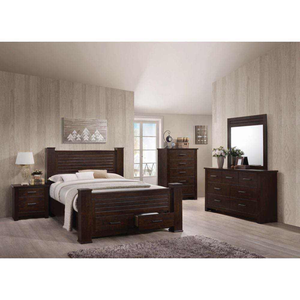 Acme Furniture 23370Q Panang 4pc Contemporary Solid Wood Bedroom Set ( incomplete box 2of 4 only ) 