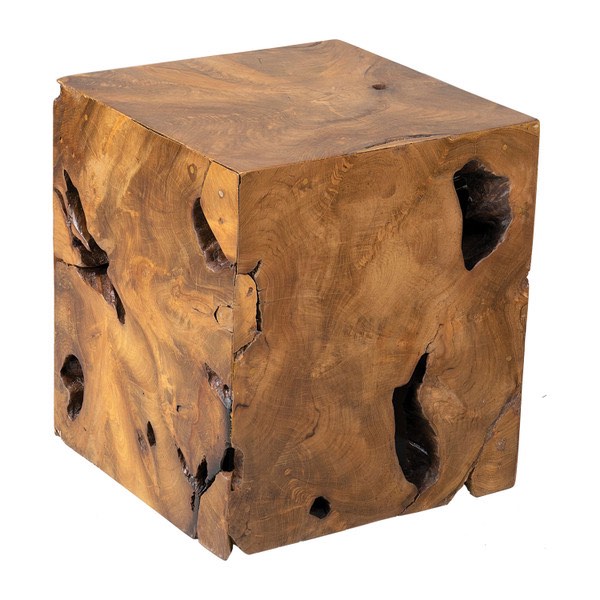 Burl Organic Side Table 20x20x22